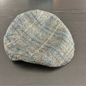 Men's Gray Plaid Tweed Flat Cap